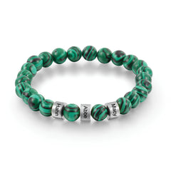 Green Bead Bracelet - Malachite Stone