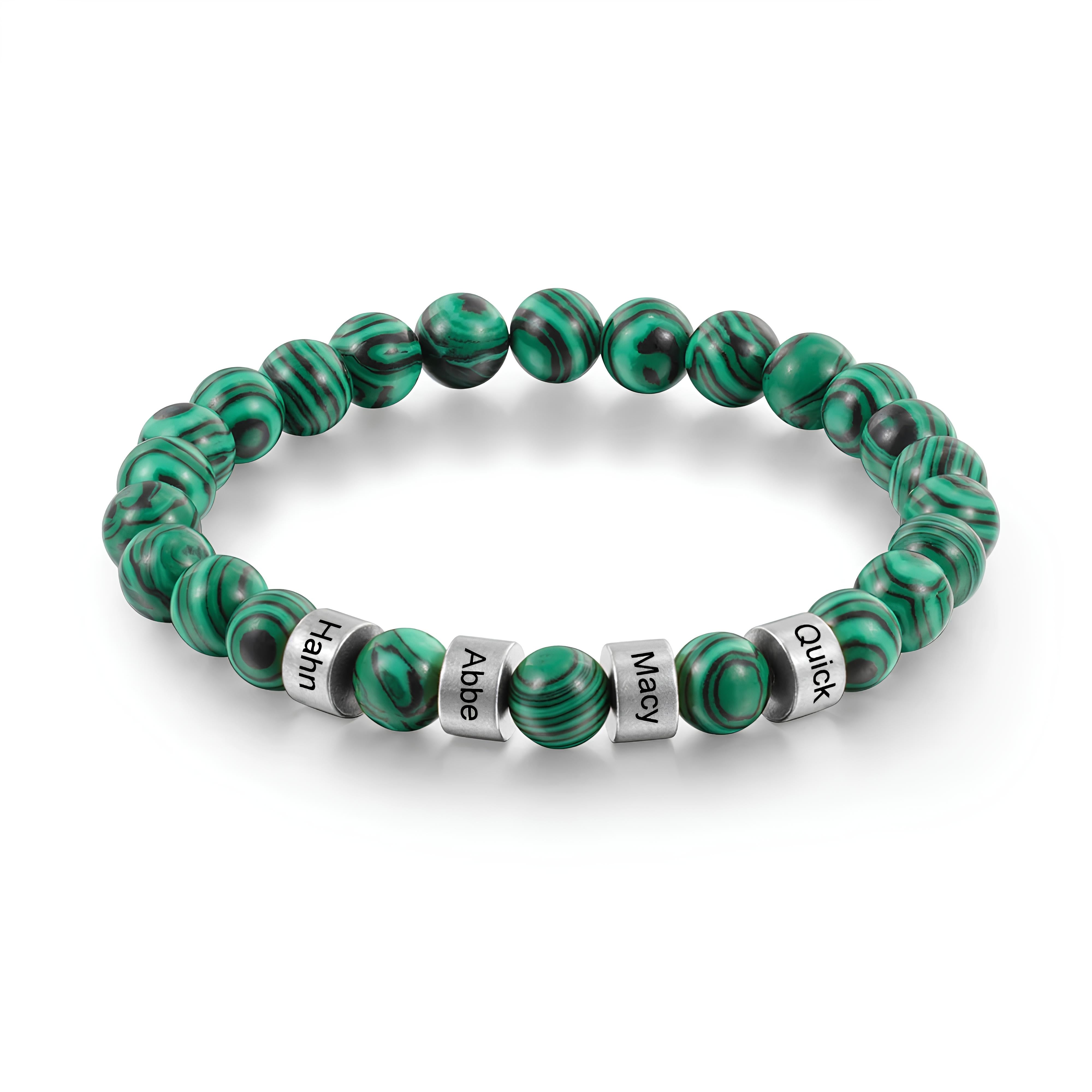 Green Bead Bracelet - Malachite Stone