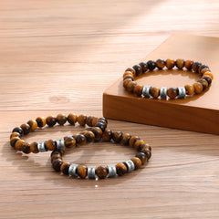 Custom Tiger Eye Bracelet – Personalized with 1-4 Names