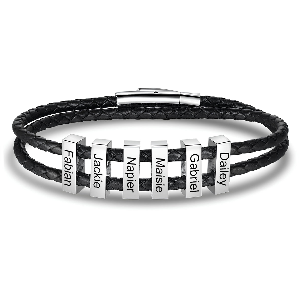 Fathers Corded Bracelet with Names