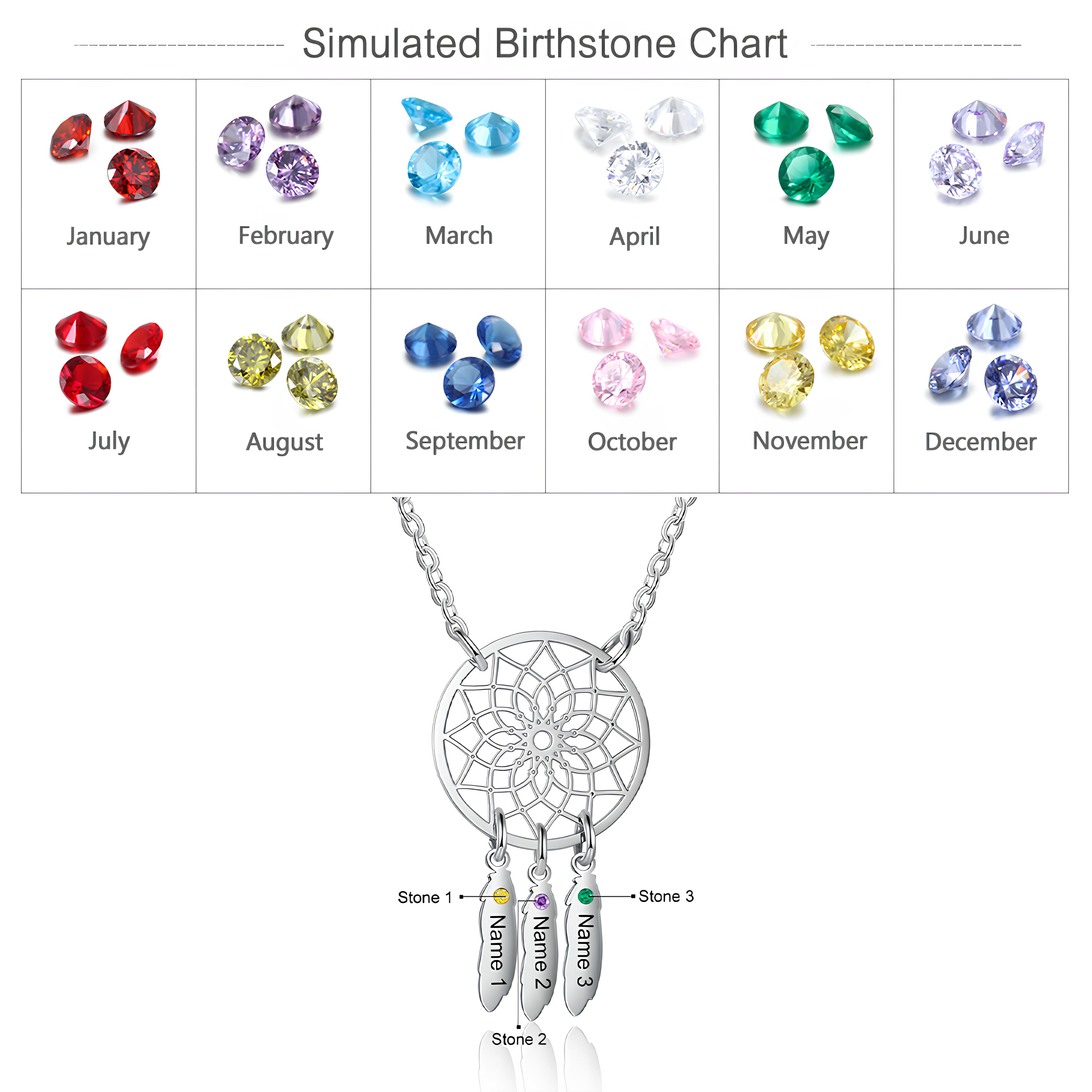 Birthstone Dreamcatcher Necklace