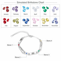 Custom Birthstone Infinity Bracelet