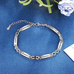 Custom Birthstone Infinity Bracelet