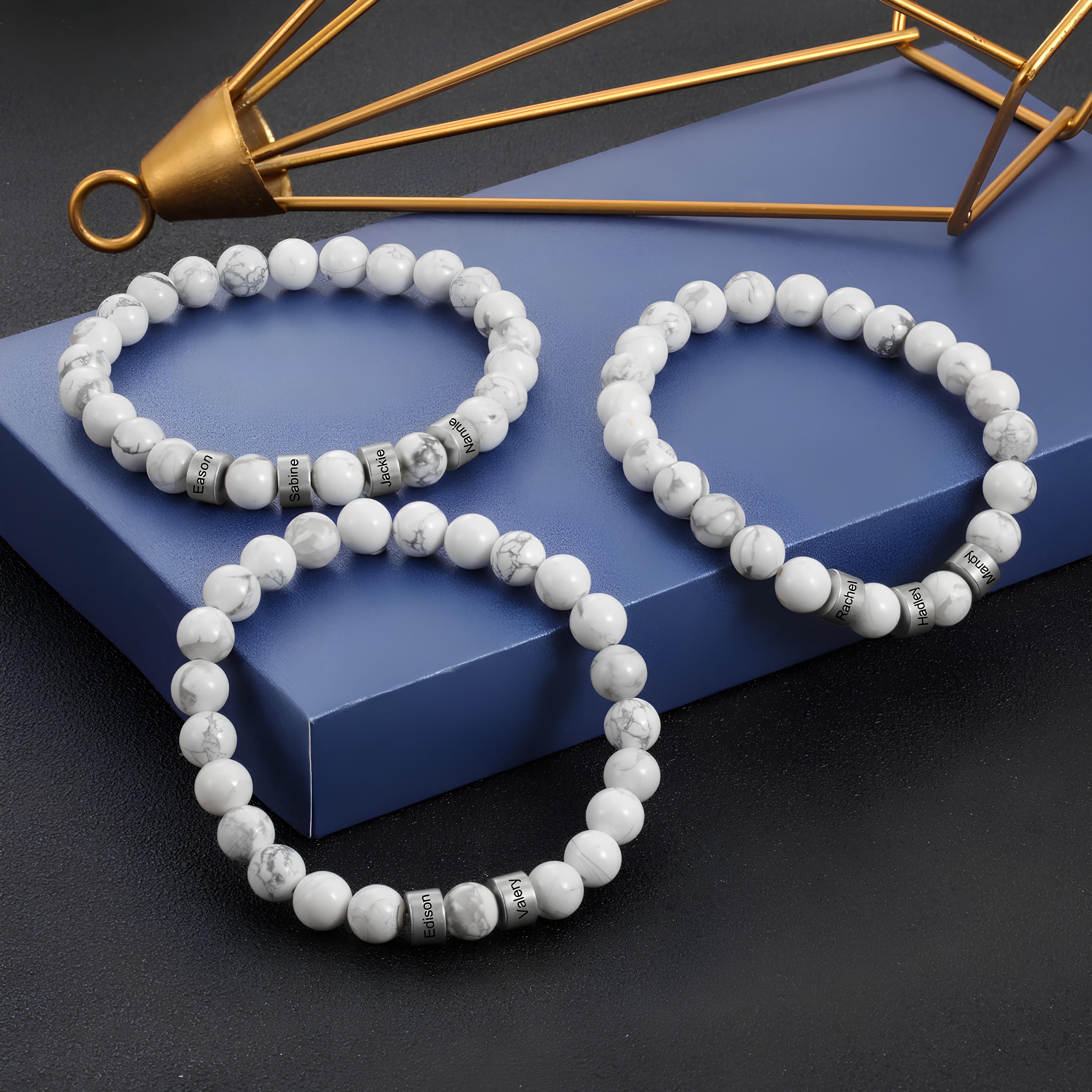 White Bead Bracelet