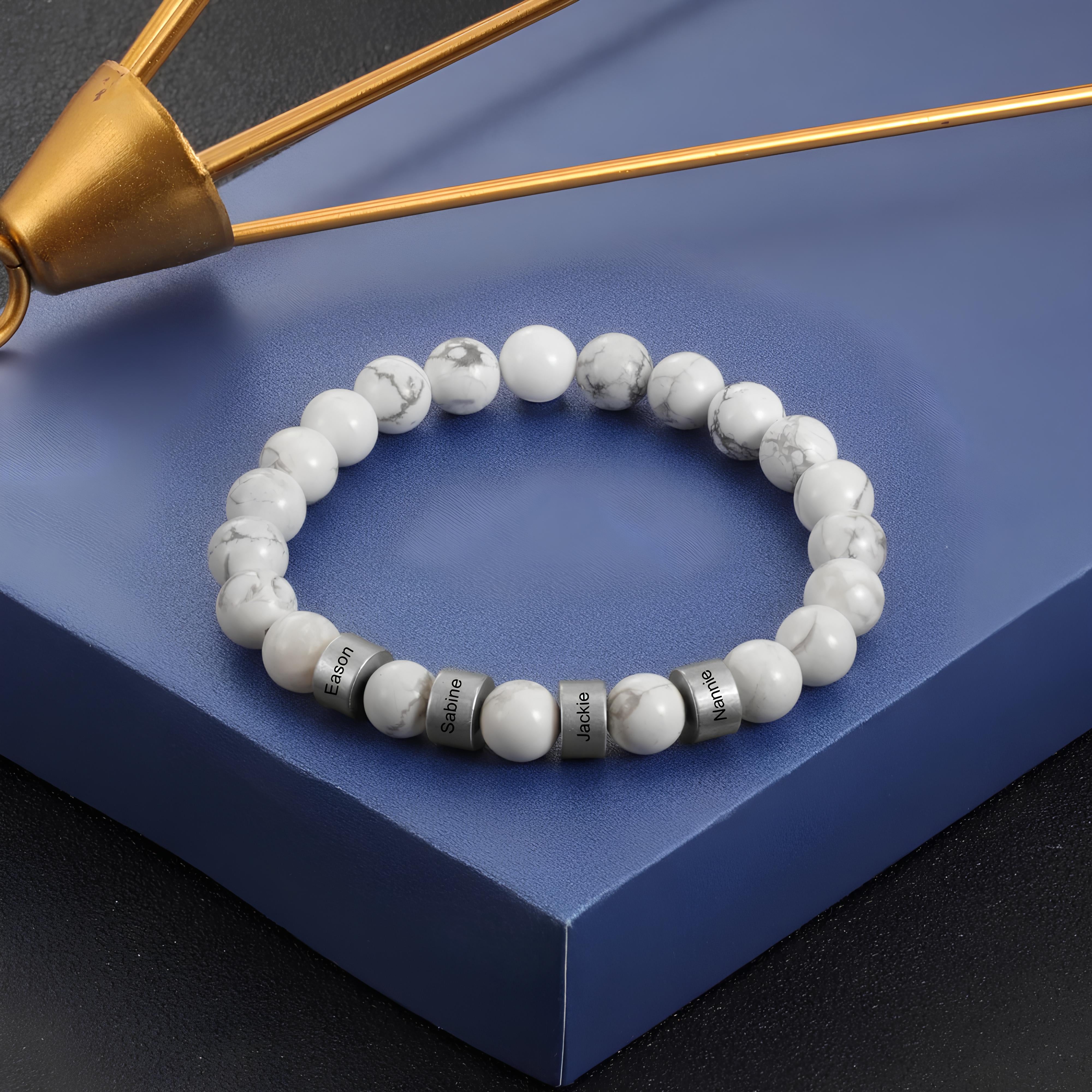 White Bead Bracelet