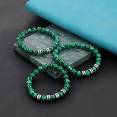 Green Bead Bracelet - Malachite Stone