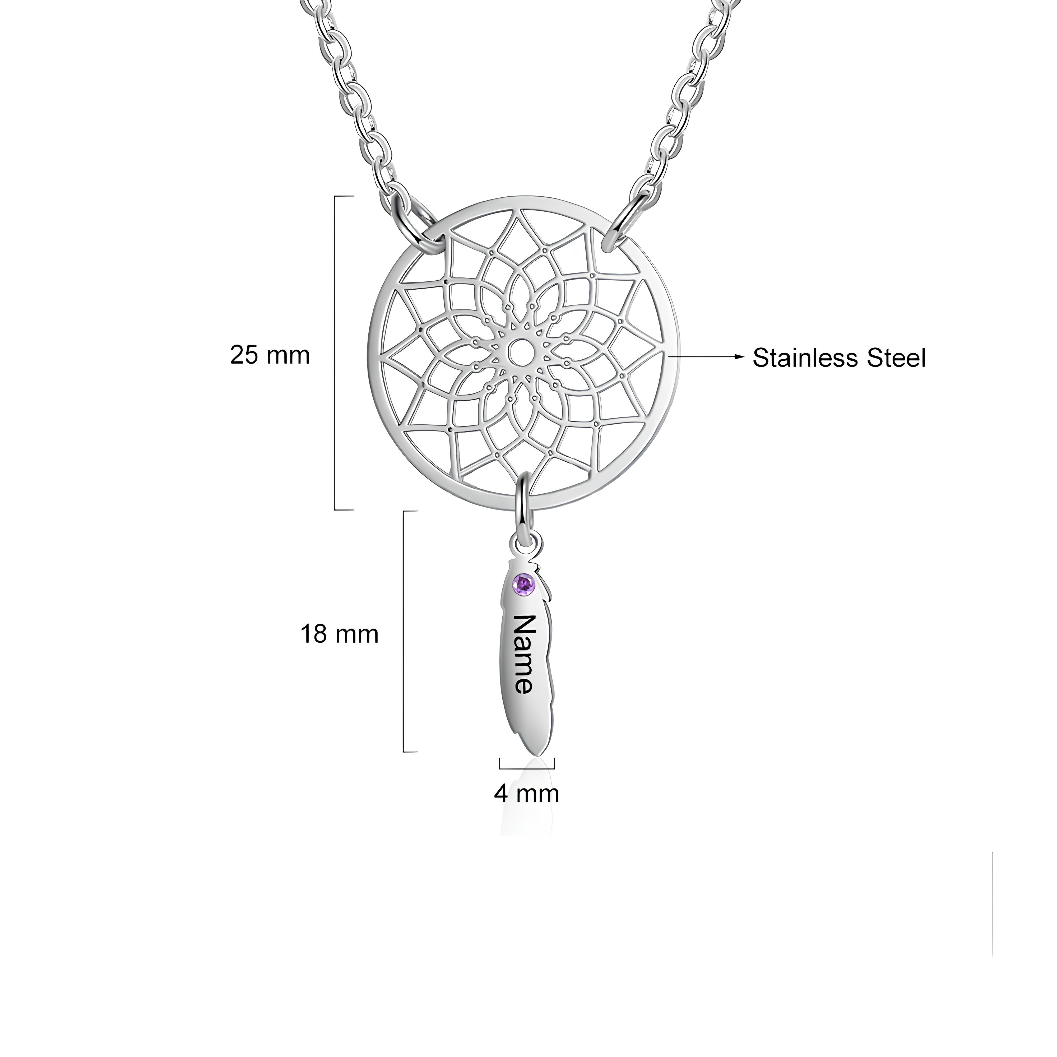 Birthstone Dreamcatcher Necklace