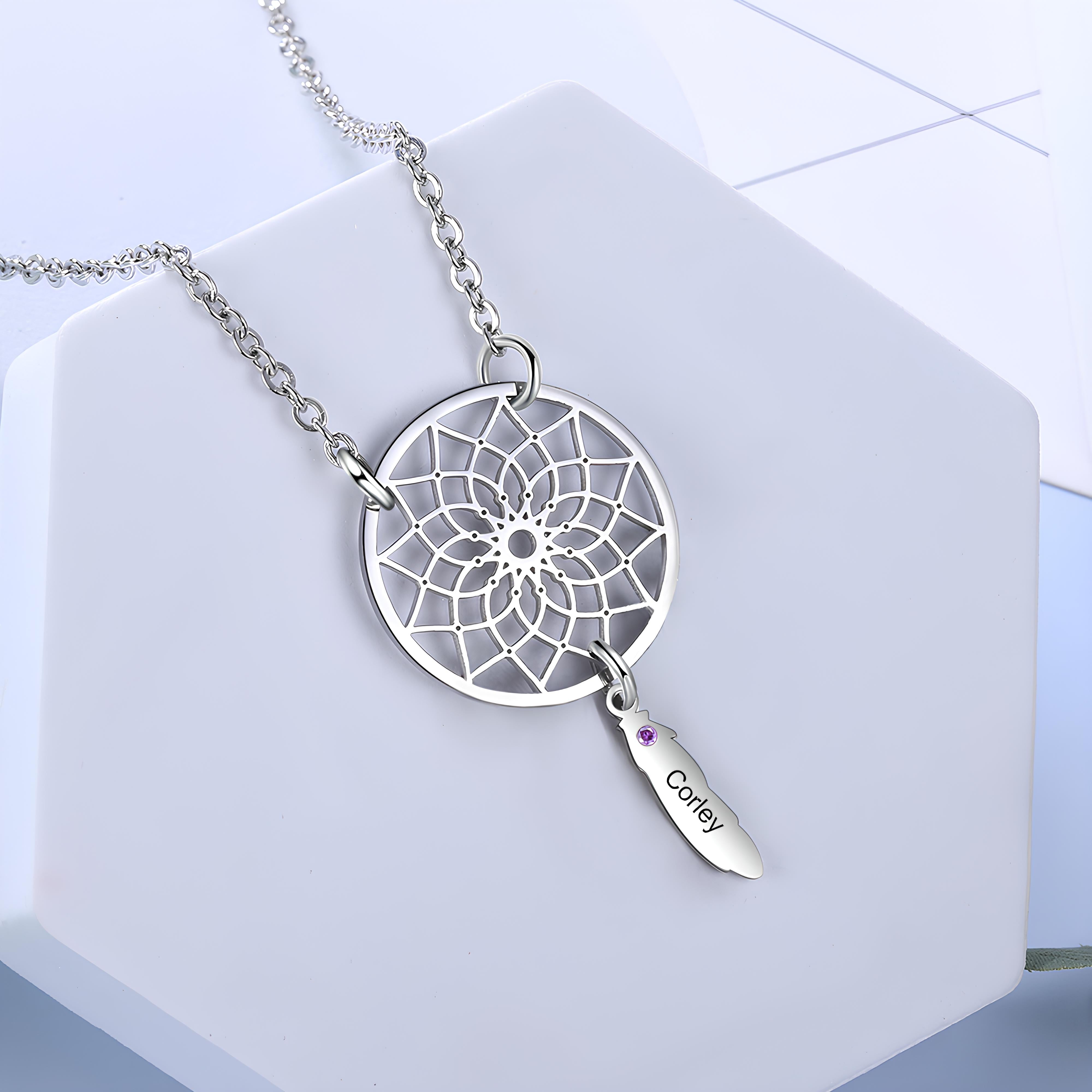 Birthstone Dreamcatcher Necklace