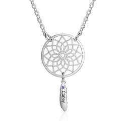 Birthstone Dreamcatcher Necklace